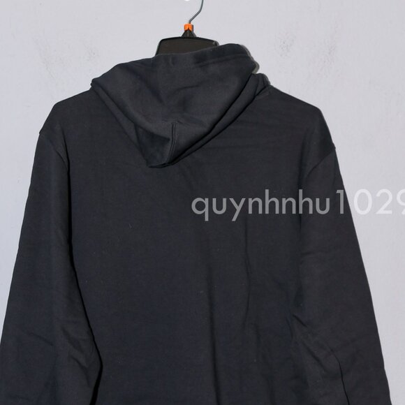 Men's UA Hustle Fleece Hoodie in black - Picture 7 of 7